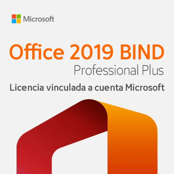 Licencia Original de Microsoft Office 2019 Professional Plus BIND (1 Usuario) LICENCIA VINCULADA A SU CUENTA MICROSOFT